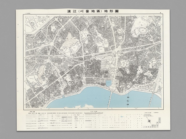 한강 서울지구 지형도(16도엽). 사진 서울역사박물관