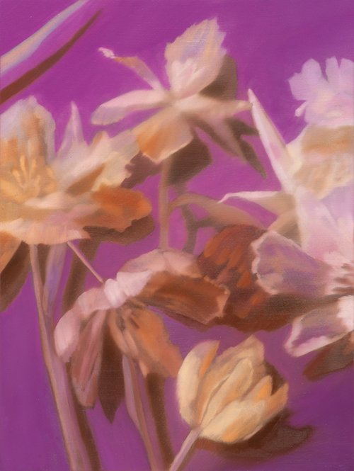 Bloom in the night_21, 2025, Oil on canvas, 60.6 x 50 cm. 이미지 유나갤러리