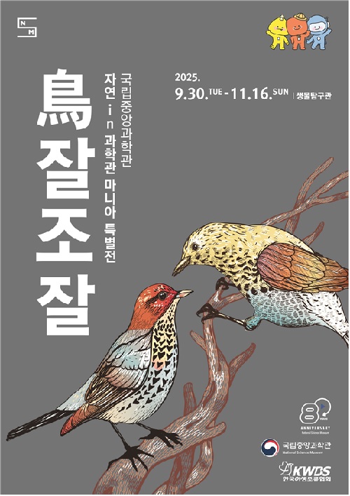 ‘鳥잘조잘’ 특별전 포스터. 이미지 국립중앙과학관.