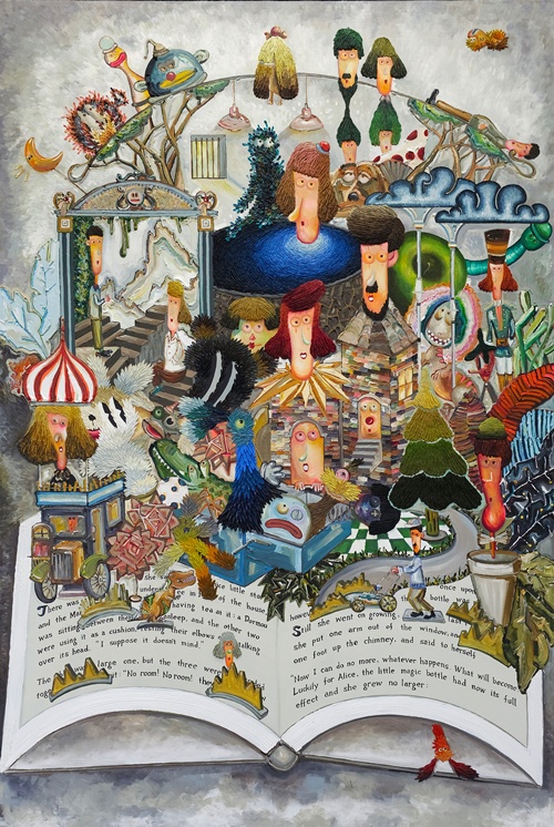 이재현, My fairy tale is here, 2025, Oil, Mixed media on canvas, 145 x 97 cm. 이미지 갤러리조은