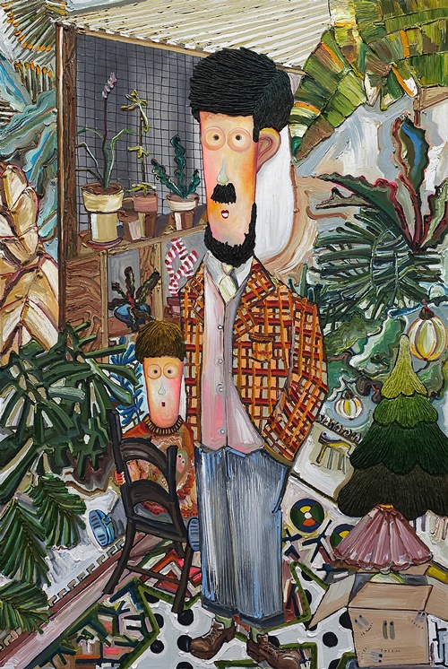 이재현, Greenhouse, 2025, Oil,Mixed media, 91x61cm. 이미지 갤러리조은