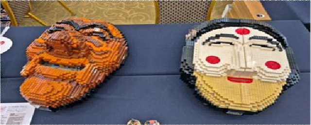 전통 탈을 모티브로 한 브릭 진공관. 이미지 국립중앙과학관.