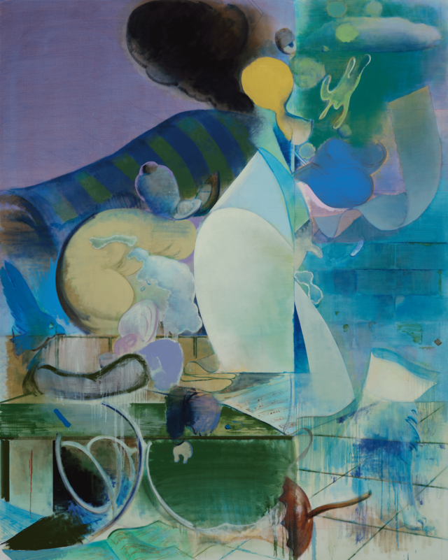 송승은, 파랑새의 조언, 2025, 캔버스에 유채, 227.3 x 181.8 cm. 이미지 일우재단 제공