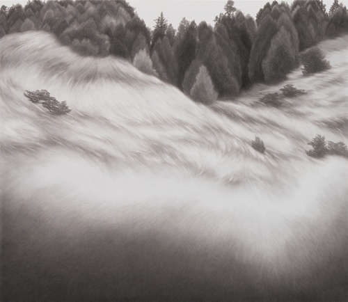 안기는 들판(Embracing Field), 2025, 한지에 수묵, 130×150cm. 이미지 히든엠갤러리