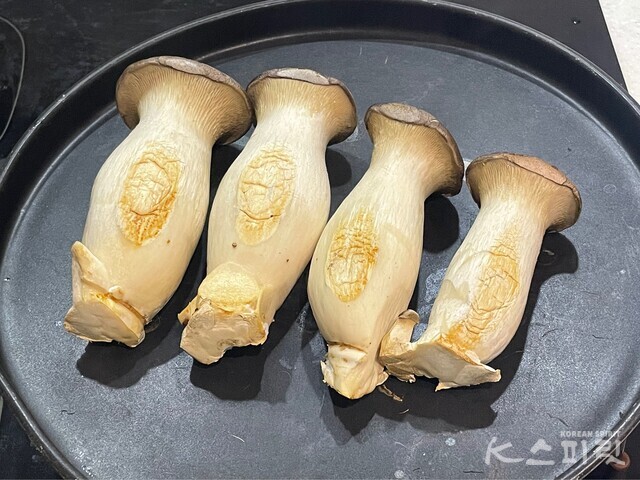 쫄깃 탱글한 새송이 스테이크 레시피 2. 사진 백연지 시민기자.