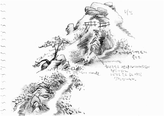 진희란,  2025. 5. 24, 북한산 사생. 이미지 오온 제공