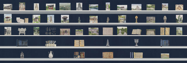 디지털 국보 530- 색연필 세밀화로 남북한의 국보를 그려냈다. 사진 국가유산청.