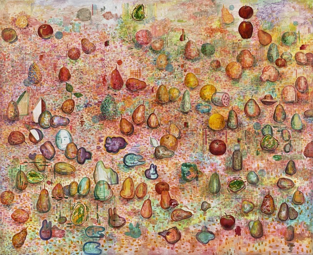 극미와 극대 사이의 붓질이 만든 느낌의 시공간, 2025, Oil on linen, 180x220cm. ⓒ 정수진, 이미지 S2A 제공