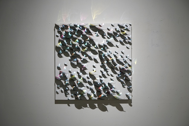 권용래, Ficus Benjamina -Light, 2025, stainless steel on canvas, 45X45cm. 이미지 갤러리조은