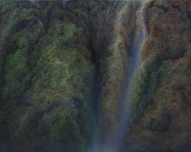 염진욱, Memory of mountain, 2025,  oil on canvas, 130.3×162.2cm. 이미지 리앤배