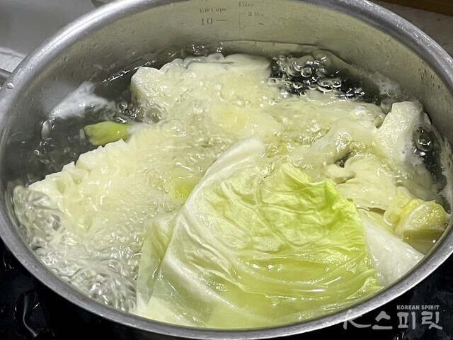 깊고 깔끔한 포만감을 주는 된장 볶음과 양배추 쌈 레시피 1. 사진 백연지 시민기자.