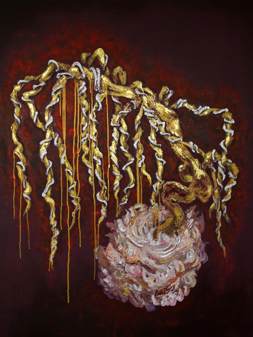 관념의 사슬(Chains of Ideas), 2025, Mixed media on canvas, 116.8×91cm. 이미지 갤러리은  제공