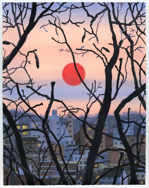 Winter, 2025, watercolor and gouache on Arches, 40.9x31.8cm. 이미지 김리아갤러리