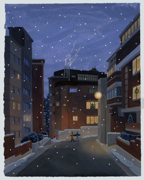 Going home, 2025, watercolor and gouache on Arches, 40.9x31.8cm. 이미지 김리아갤러리