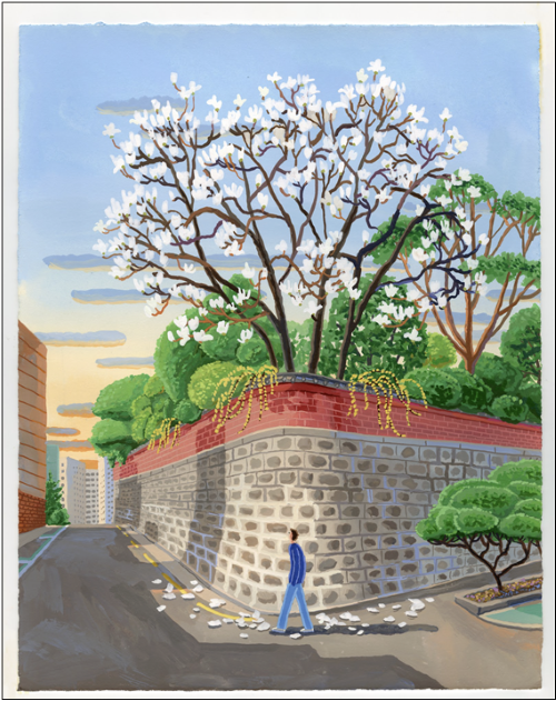 Magnolia, 2025, watercolor and gouache on Arches, 40.9x31.8cm. 이미지 김리아갤러리