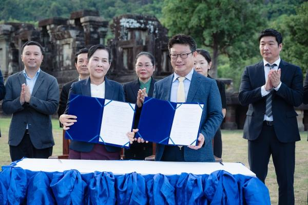 라오스 왓푸-홍낭시다 복원사업 준공식. 사진 국가유산진흥원