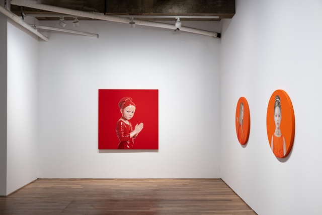 스페인 작가, 살루스티아노 개인전 "그의 눈 속에서" 전시 모습(부분). 이미지 BHAK