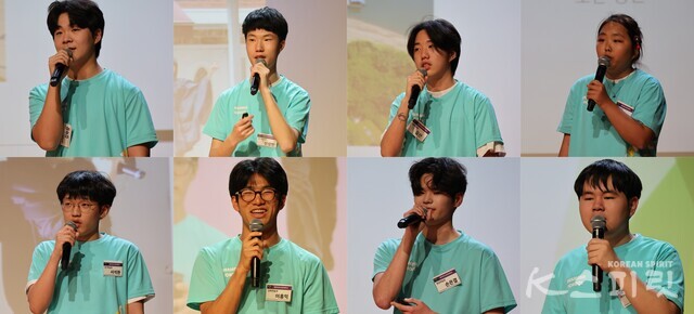 스스로 기획한 자기주도 프로젝트를 통해 세상을 교실삼아 배우고 체험한 벤자민인성영재학교 학생들이 저마다 눈부신 성장스토리를 발표했다. 사진 강나리 기자.